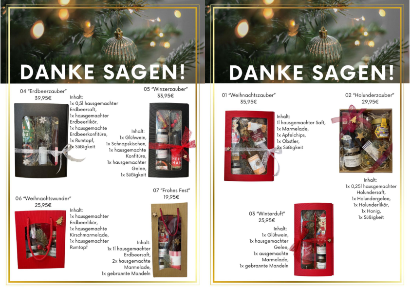 Weihnachtspräsente vom Obsthof Zwicker