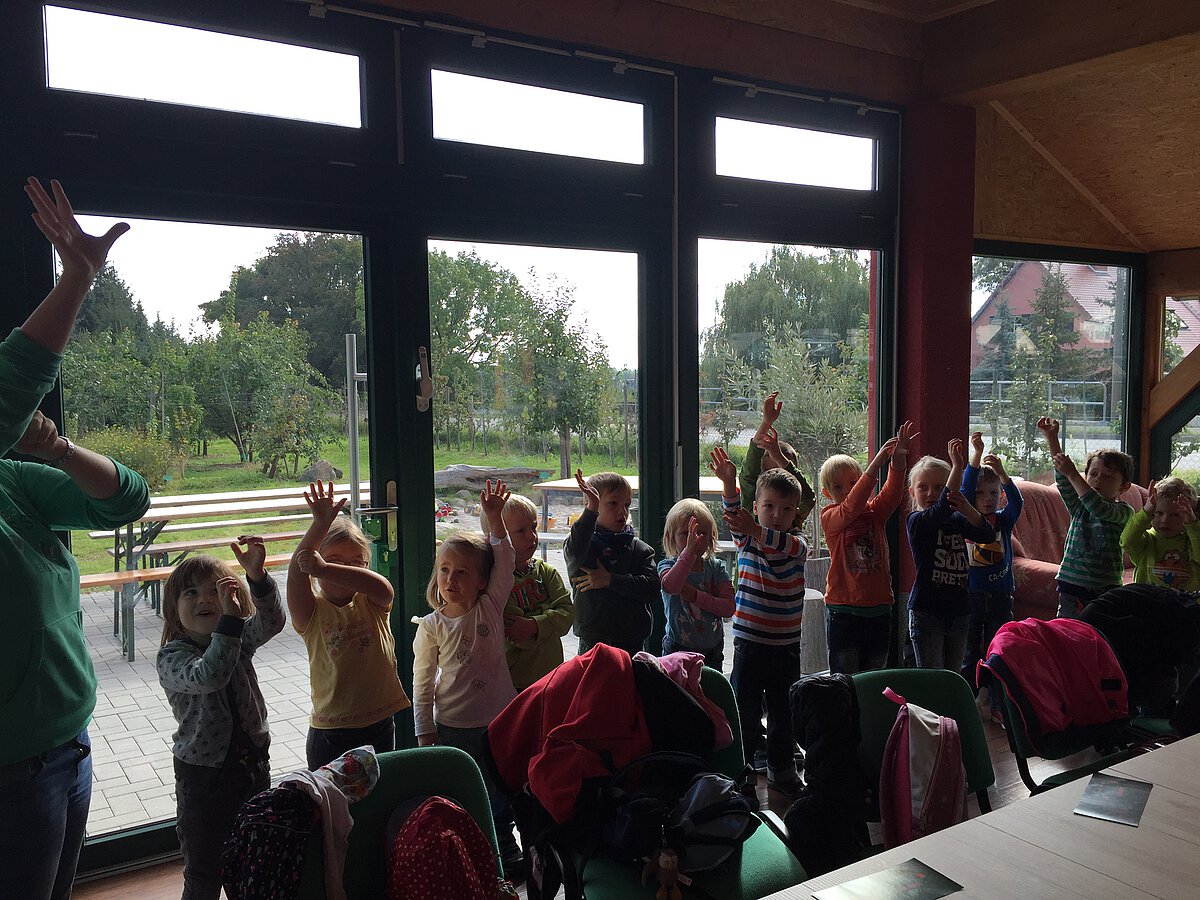 Kindergruppe im Grünen Klassenzimmer