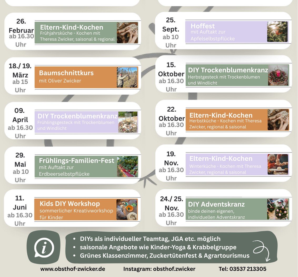 Veranstaltungsflyer 2026 mit allen Terminen im Überblick